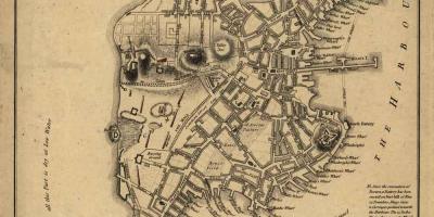 नक्शे के ऐतिहासिक बोस्टन