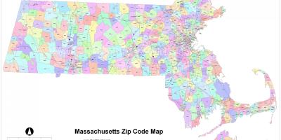 ज़िप कोड के नक्शे बोस्टन