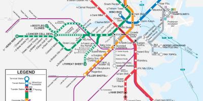 MBTA टी नक्शा