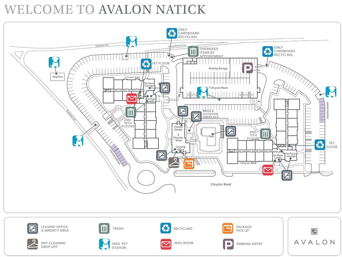 नक्शे के Natick मॉल