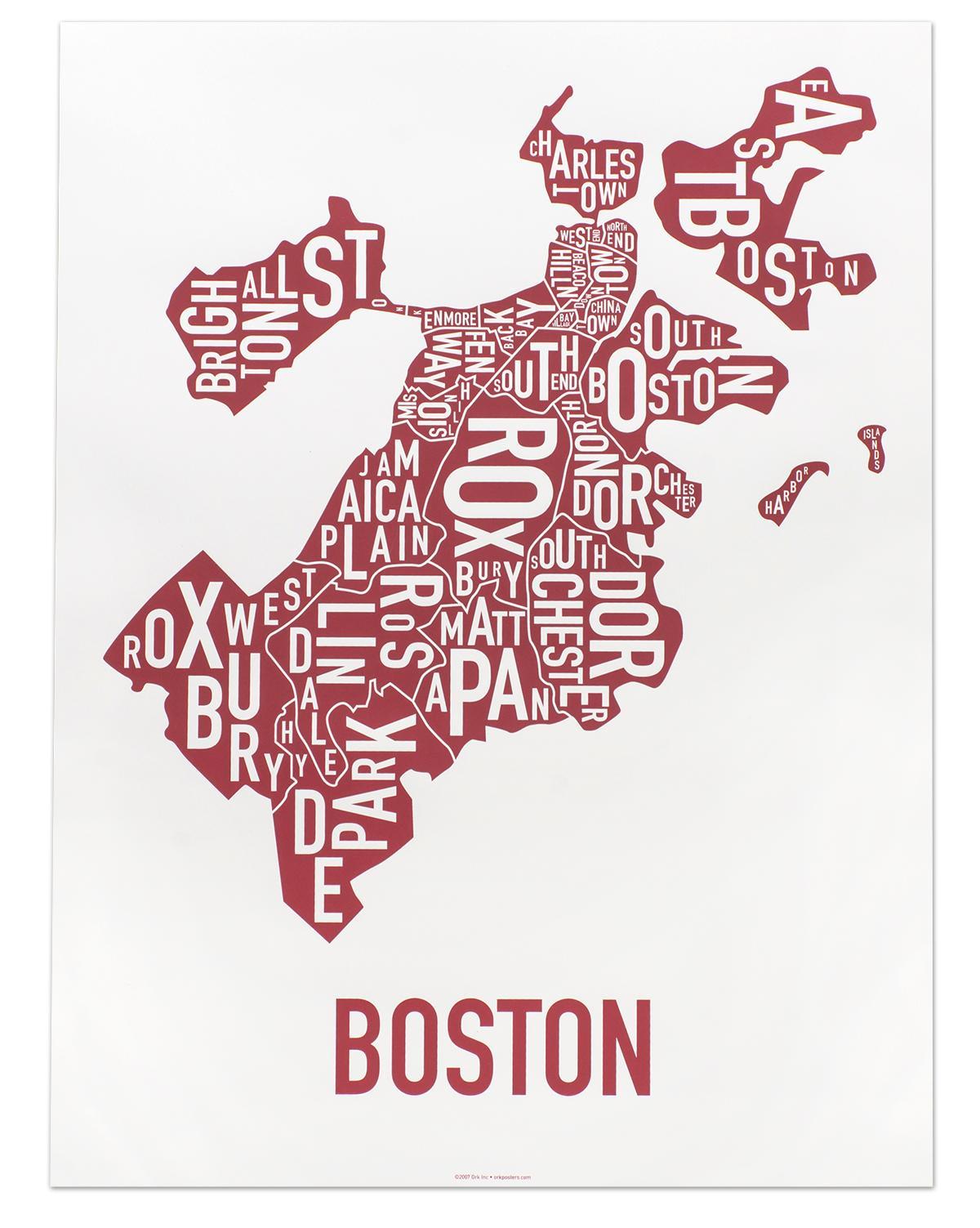 बोस्टन के शहर के नक्शे