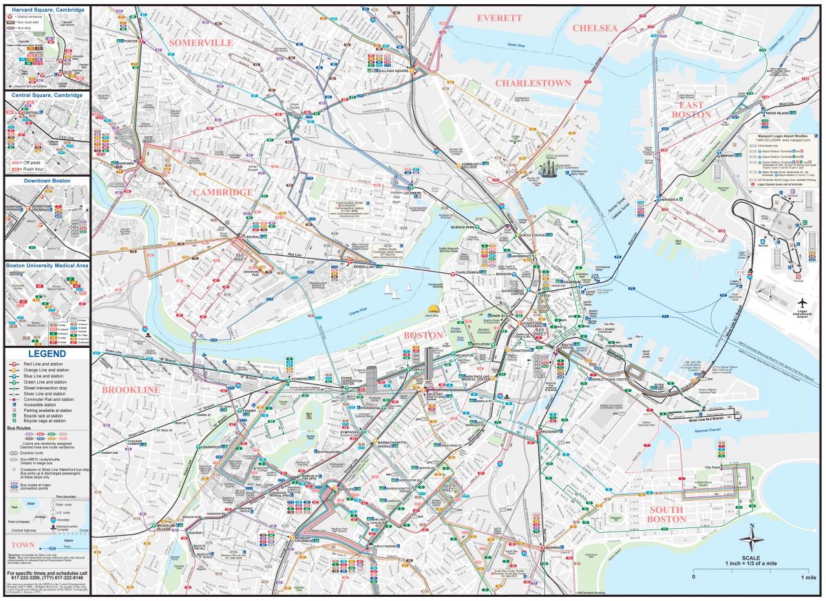 MBTA बस मानचित्र