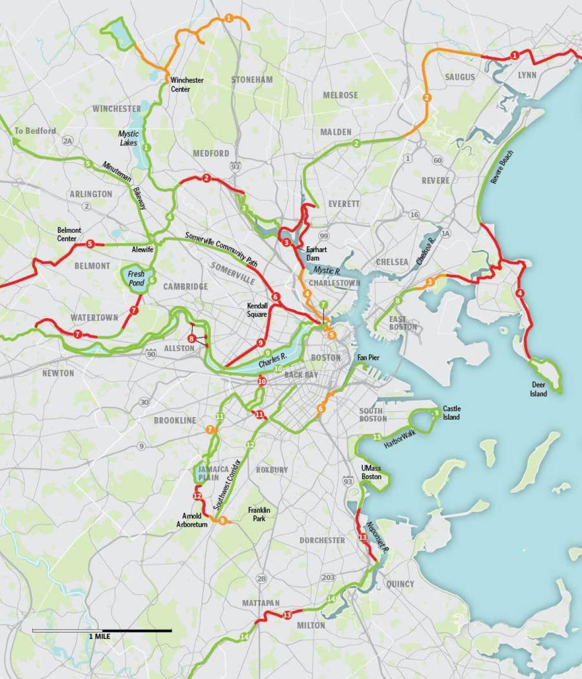 नक्शे के बोस्टन बाइक