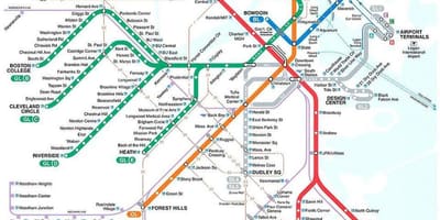 MBTA बोस्टन नक्शा